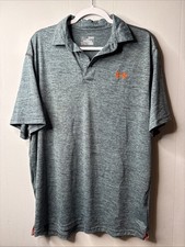 Under Armour Heat Gear Polo Golf Shirt Loose Men's 2XL BLUE