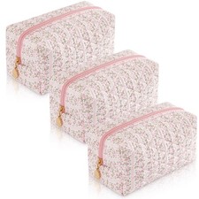 3PCS Makeup Bag Travel Toiletry Bag for Women, Small Cosmetic Bags Aesthetic ...