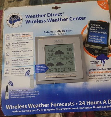 LA CROSSE TECHNOLOGY WEATHER DIRECT WIRELESS WEATHER CENTER MODEL WD-3102U-AL-CP