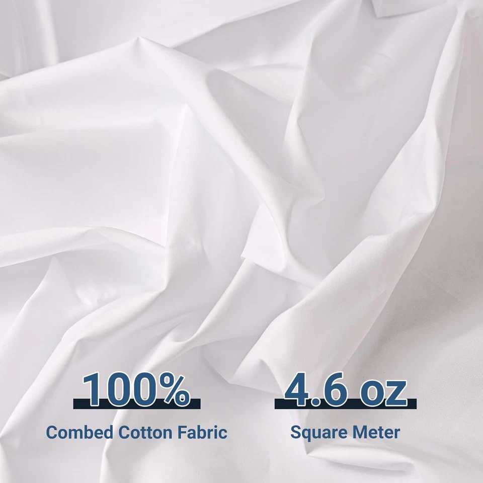 100% расчесанная хлопчатобумажная ткань в ярдах однотонная, натуральная ткань, 13 вариантов, - Изображение 3 из 4