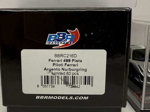 BBR 1/43 BBRC216D Ferrari 488 Pista Piloti Ferrari Argento (CALSITO PREMIUM MR - Foto 10 di 10