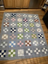 42  Vintage Quilt Blocks sewn together Unfini...