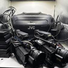 Vintage JVC Camcorder Lot Powers On Untested Function GR-35 And GR-S55 Battsx6