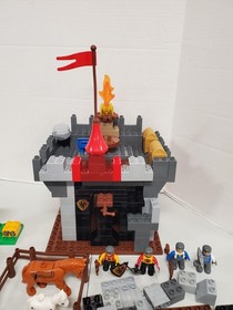 MOC Lego Duplo 4777 With Minifigures Knights Castle 2004 Retired Incomp + Extra