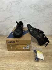 ASICS Hyper MD 8 Low Black Gunmetal Track Spikes 1093A198-001 Mens Size 5 New