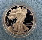 2000 P AMERICAN SILVER EAGLE PROOF WITH BOX AND COA