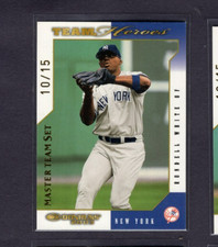 2003 DONRUSS HEROES MASTER TEAM SET YANKEES PARALLEL #346 RONDELL WHITE #10/15
