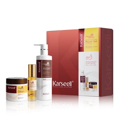 Karseell Collagen Treatment Set Of Hair Mask Shampoo Argan Oil for All Hair Type