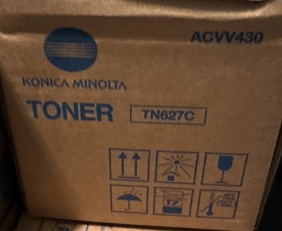 GENUINE KONICA MINOLTA TONER CYAN TN627C ACVV430 - FREE SHIP - NEW