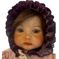 Mary Garant 1981 SFBJ 252 Pouty Paris Repro Bisque Doll Purple Velvet Outfit 21"