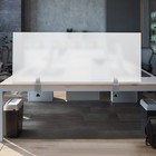 Clamp-On Desk Divider Translucent Acrylic Desktop Partition Panels For Office