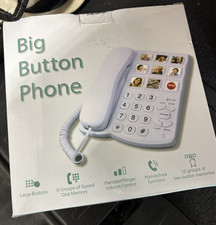 Big Button Phone for Seniors, Corded Landline Telephone with Handsfree Function