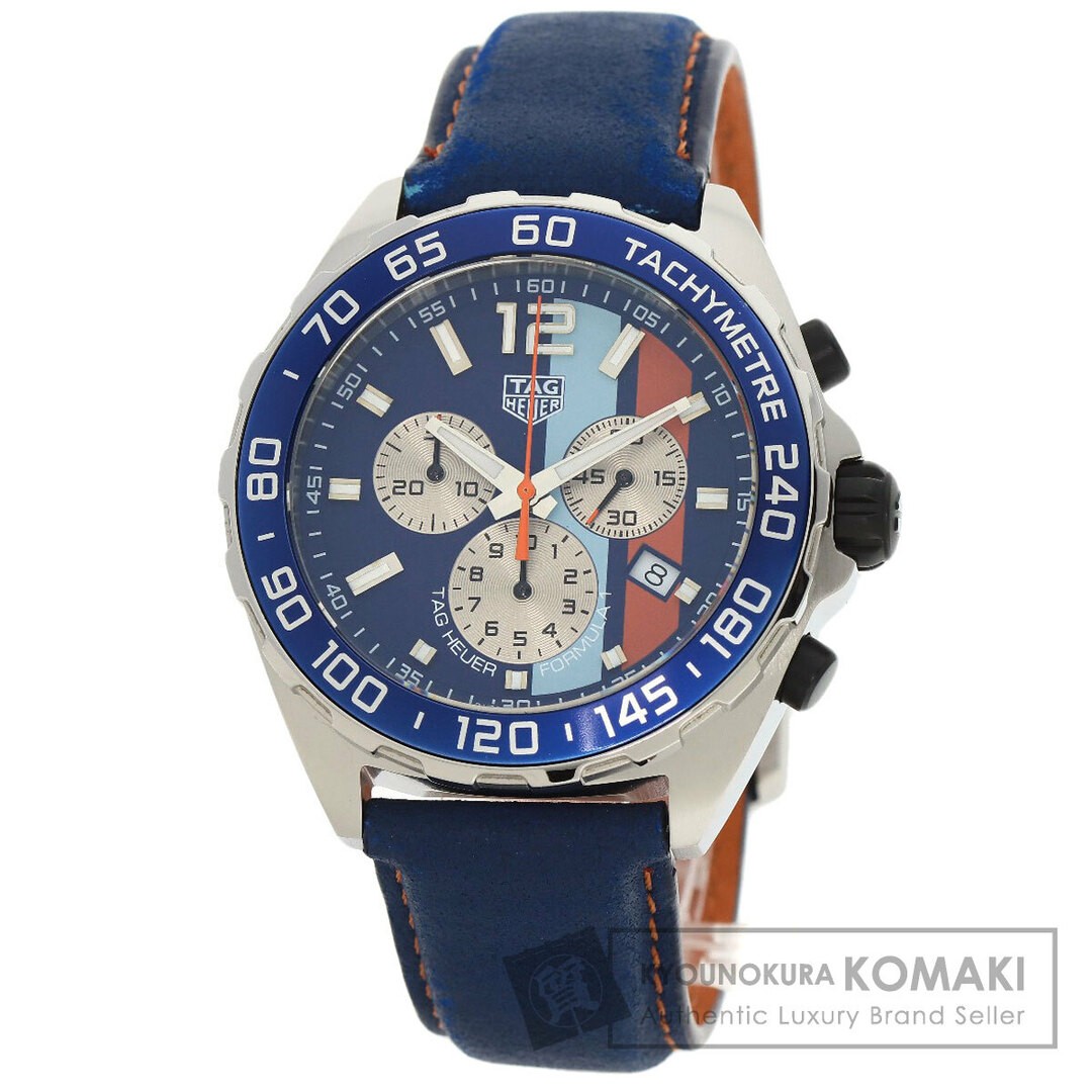 TAG Heuer Formula 1 Gulf Men's Watch CAZ101N Stainless Steel Leather Strap