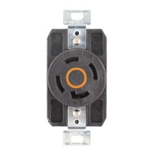 EATON AHCL1430R COLOR CODED LOCKING RECEPTACLE, 4-WIRE, 30A, 125/250V, L14-30R