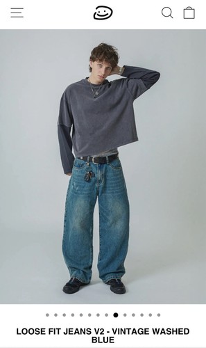 DRMERS Club Loose Fit Jeans V2 - Vintage Washed Blue NEU mit Etikett