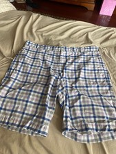 Nike Golf Dri-fit Plaid Golf Shorts Size 38