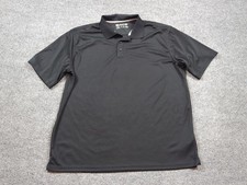 Ariat Shirt Mens XL Black Athletic Moisture Wicking Heat Series Tek Polo