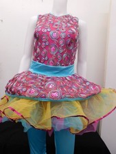 Dance Costume Curtain Call E1943 Small Child Jazz Sequin Tap Spandex Unitard Hi