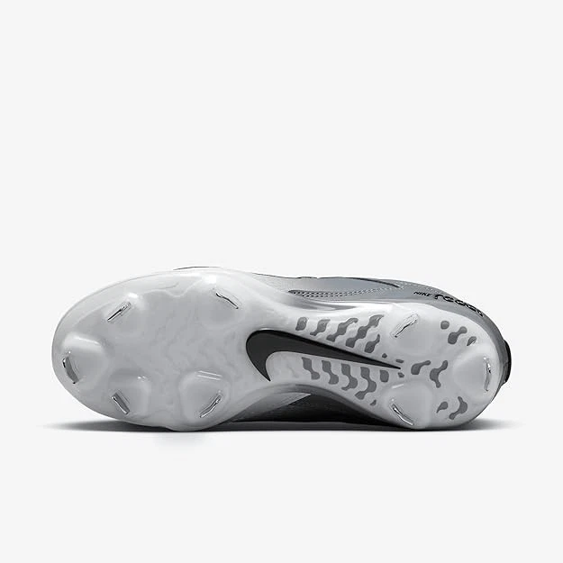Botines de softbol Nike Hyperdiamond 4 Elite para mujer blancos/platino puro/gris lobo Foto 3 de 4
