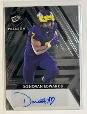 Donovan Edwards AUTO~RC #/99 Press Pass Premium 2024 Leaf Rookie Autograph SP UM
