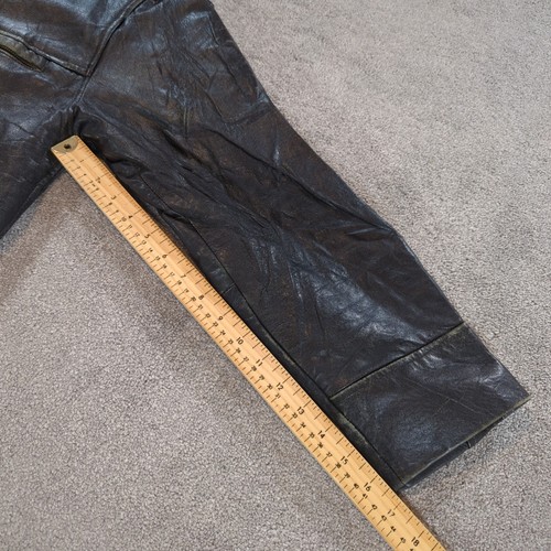 Vintage Real Leather Jacket Mens Small Bomber Motorcycle Coat Biker Genuine Soft - Picture 5 of 10