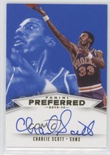2013-14 Preferred Panini Signatures Blue 38/49 Charlie Scott #533 Auto HOF s6i