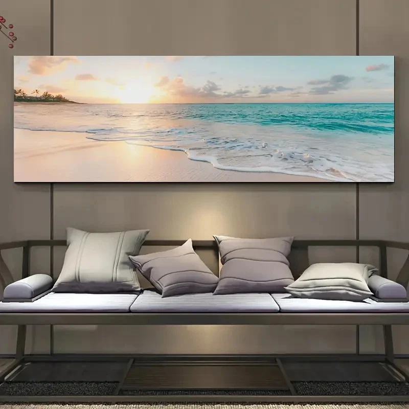Panoramic Seascape Artwork Landscape Print Canvas Wall Art Home Decor
