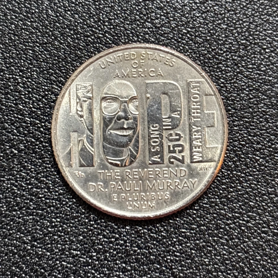 2024-P Pauli Murray Quarter Error – “IN COD WE TRUST” –Rare Mint Die Chip - Image 3 of 4