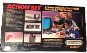 NINTENDO NES CONSOLE & ALL CONTENTS OF ORIGINAL BOX, POSTER, INSTR, ETC. EUC