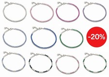 Bracciale Tennis Luminoso per Lei OPS in Acciaio con Zirconi Colorati 3 mm