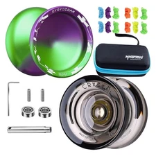 Pack of 2 Finger Spin Yoyos V10 & K2, Responsive Yoyo for Kids Beginners, Unr...