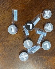 Crocs Shoes Charms Bold Capital White Letters "A" "I" "L" "X" Set Of 7 New