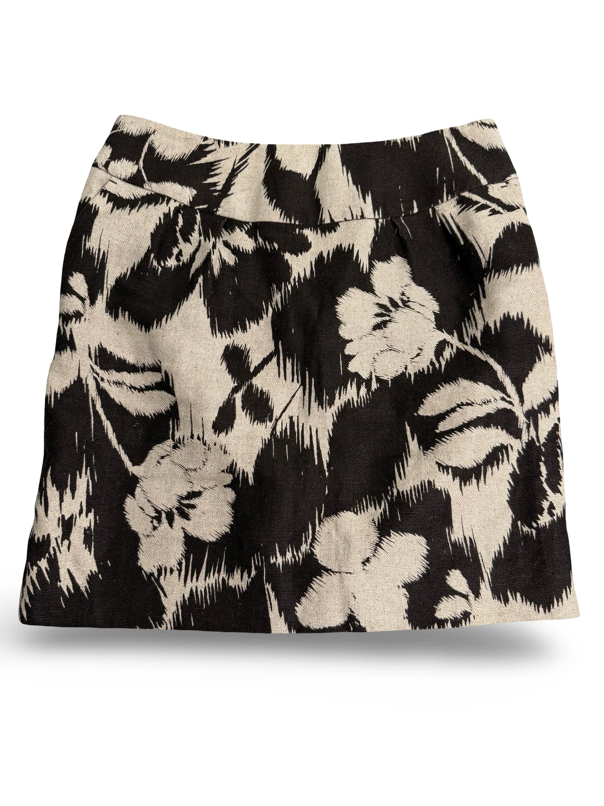 Michael Kors Floral 100% Linen A-Line Skirt Womens 8 Black Tan Above Knee Chic
Opens in a new window