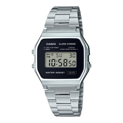 Casio Classic A158WEA-1JF Digital Black Face Stainless Steel Vintage Watch New