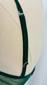 La Perla Dark Green Lace Underwire Unlined Balconette Bra Sz 3