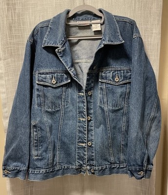 Vintage Bill Blass Jeanswear Women s 1X Denim Jean Trucker Jacket EUC