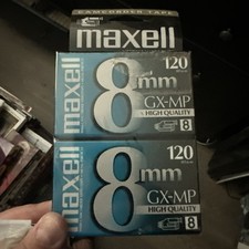 Pack of 2 Maxell GX-MP Metal Particle Videocassettes 8mm 120 Minute New Sealed 