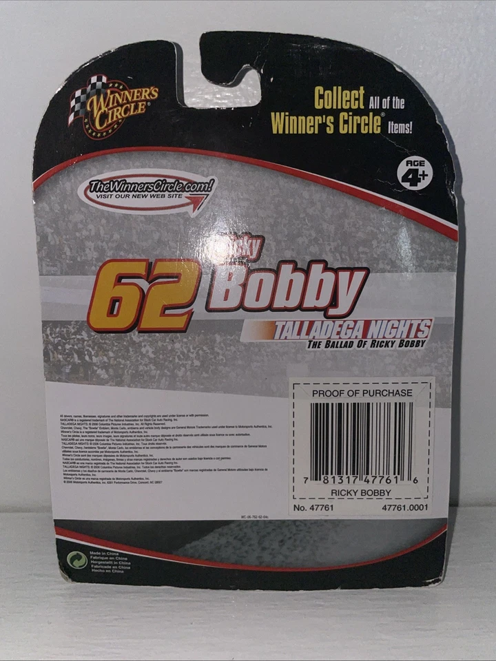 2006 Ricky Bobby #62 “ME” Talladega Nights NASCAR 1/64 Scale Diecast Boxed - Image 2 of 4