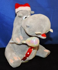 GEMMY ANIMATED CHRISTMAS SINGING HIPPO PLUSH I WANT A HIPPOPOTAMUS FOR CHRISTMAS