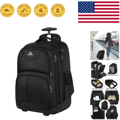 Convertible 17-Inch Trolley Suitcase Backpack for Men & Women - Ideal for Travel