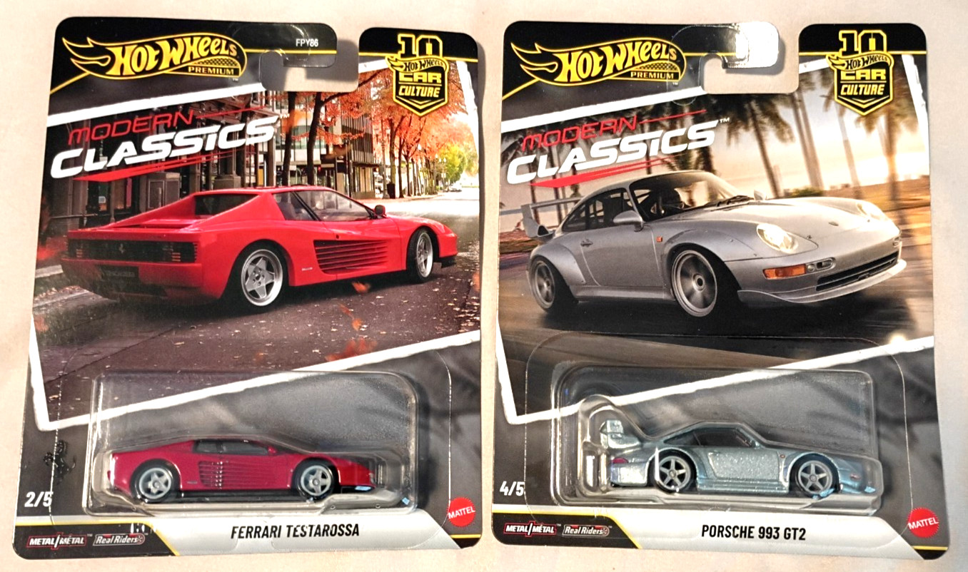 Lot Hot Wheels 2026 Premium Modern Classics Ferrari Testarossa Porsche 993 GT2