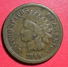 1866 US Indian Head Cent! "LIBERTY" Shows! FINE Details! Semi Key Date!