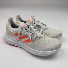 Adidas Duramo 9 Running Shoes EG8671 Light Gray Coral Womens Size 8
