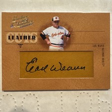 EARL WEAVER 2005 DONRUSS LEATHER & LUMBER AUTOGRAPH AUTO! #042/128 ORIOLES!