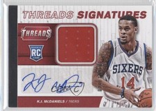 2014-15 Panini Threads Rookie Signatures 21/249 KJ McDaniels #33 Auto 8f4