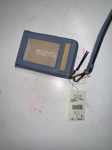 🔥 78 $ Michael Michael Kors MK Jet Set Charm Sm ID Schlüsselband Geldbörse Leder 🔥 - Bild 2 von 5
