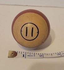 Vintage No. 11 Striped Red White Pool Ball Billiard 2" Replacement I 