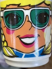 Vintage Deka Girl Blonde Hair Mug/Cup, NO HAT, retro 1970’s