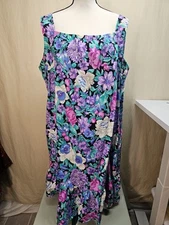 Vtg Kalama House Dress Floral 100% Cotton Muumuu Casual Cottagecore Size 3X EUC 