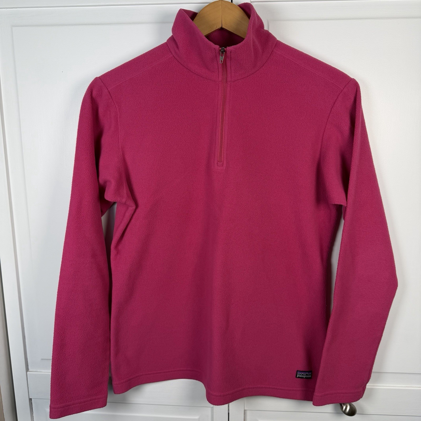 Patagonia Women's Micro D Quarter Zip Fleece Pullover Medium Pink Jacket